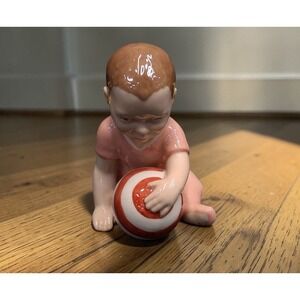 Royal Copenhagen Baby Girl With Ball #023 Vintage Porcelain